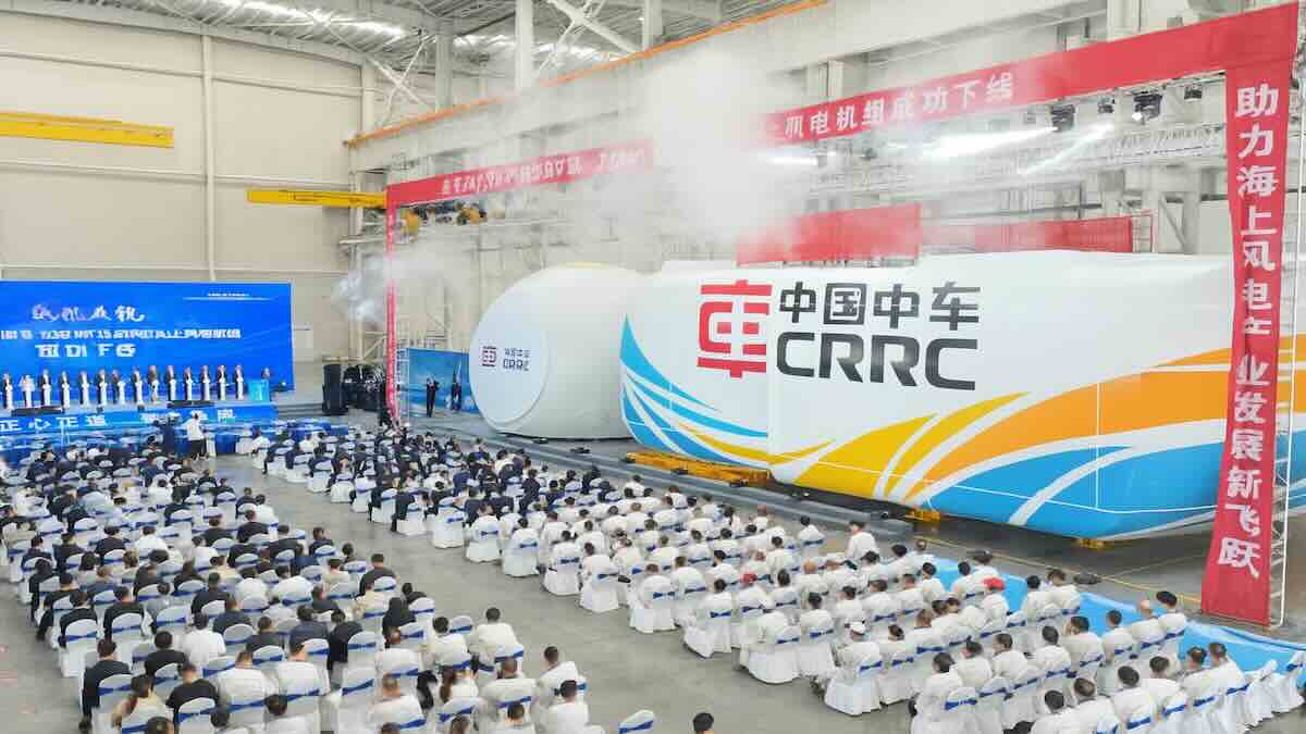 China has launched a wind turbine so large that a skyscraper can fit between its blades.